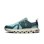 On Cloud Sky 2 Mistletoe Sahara kids' sneaker side profile with cream CloudTec sole