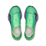 On Cloudboom Strike 2 Verdite Aconite racing shoe side profile with carbon Speedboard sole