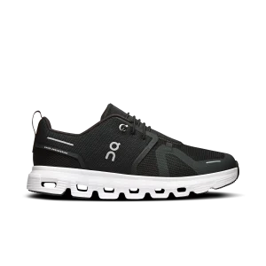 On Cloud Sky 2 Black White kids' sneaker side profile with white CloudTec sole
